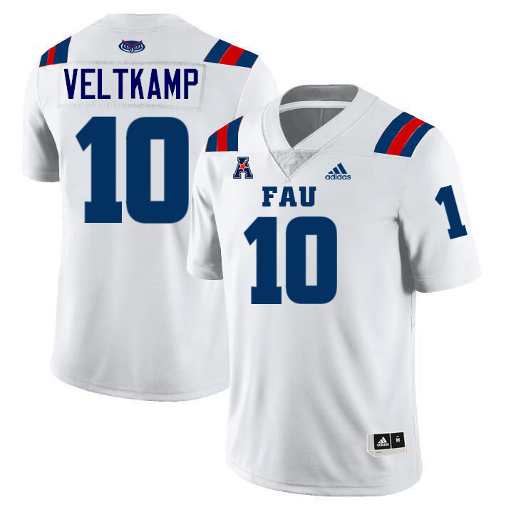 Caden Veltkamp FAU Jersey,Florida Atlantic Owls Football Jersey,Uniforms,Gears-White